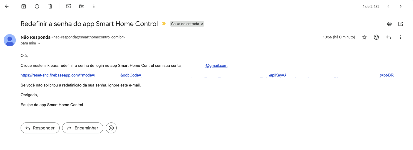 Tela de email