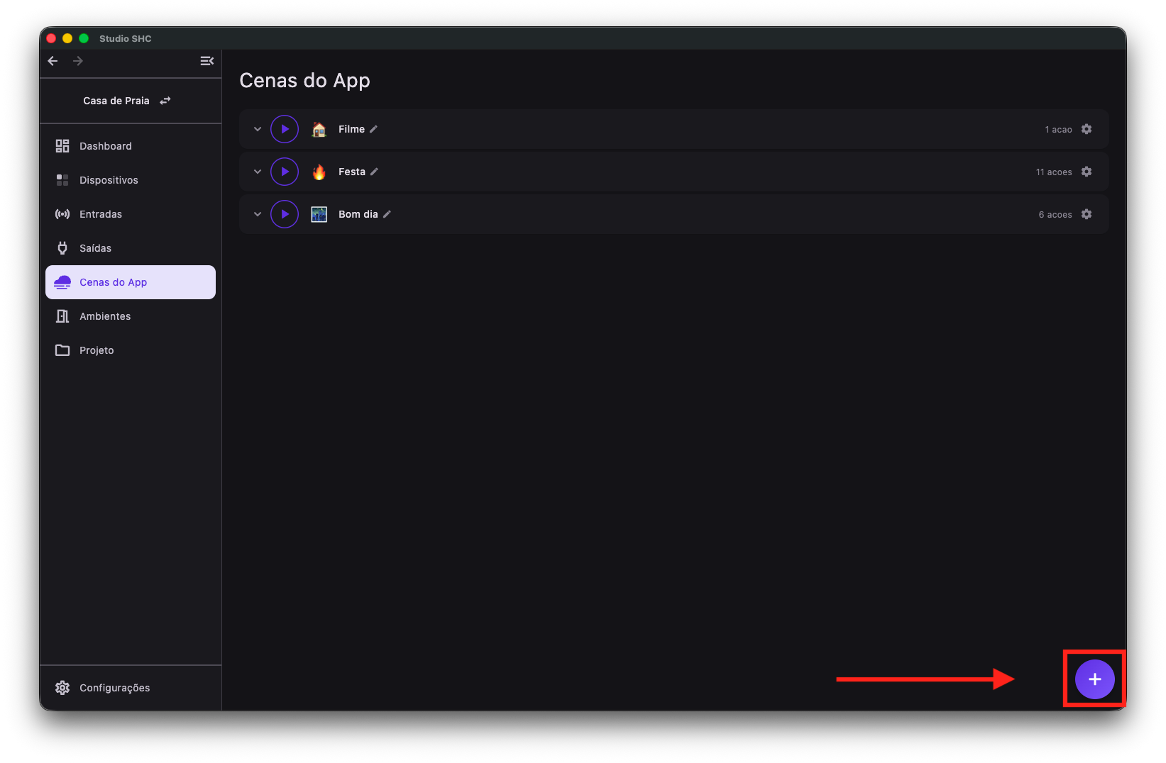 Tela nova cena add