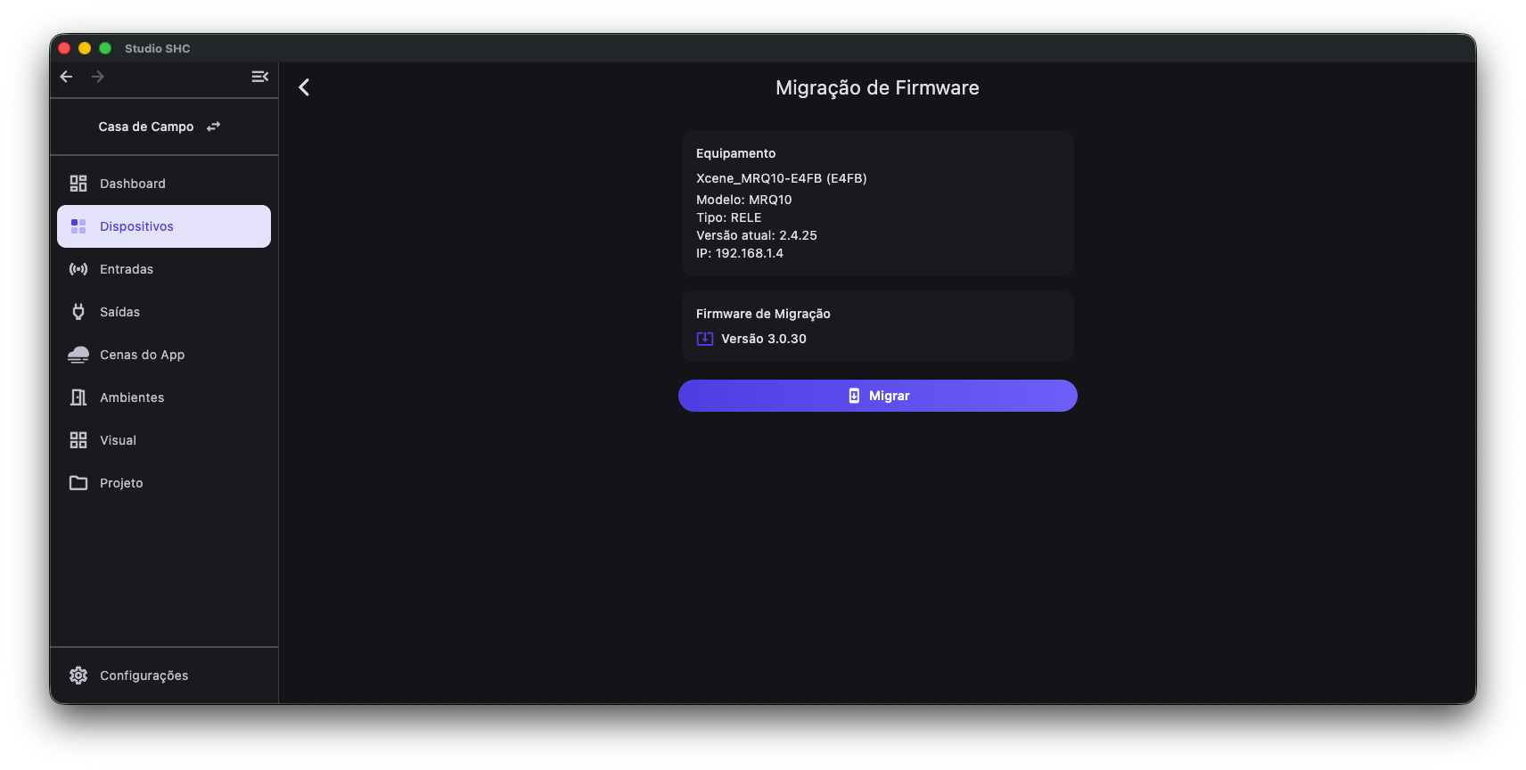 Tela de migra2