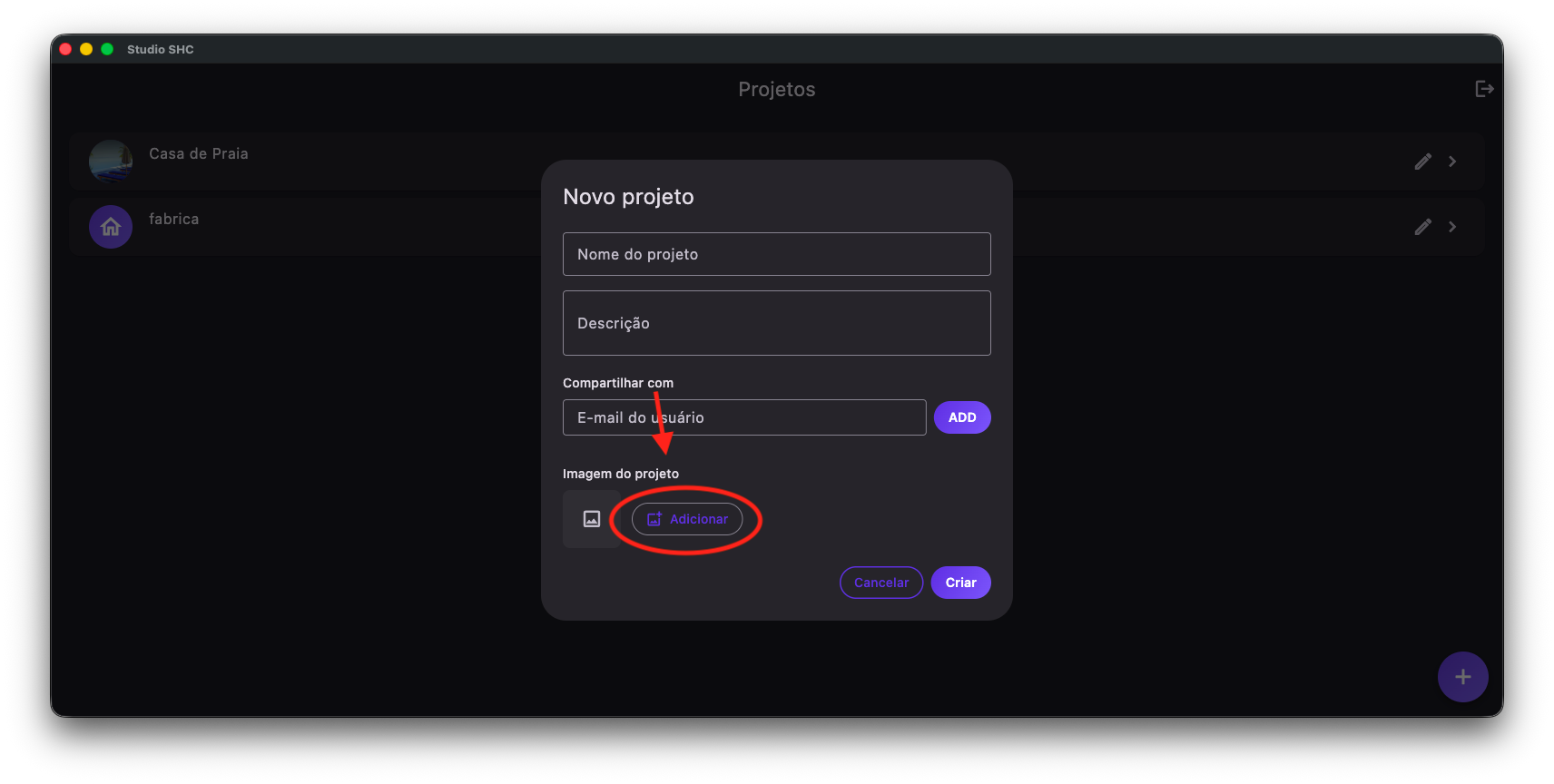 Tela de criar_projetos_modal_image
