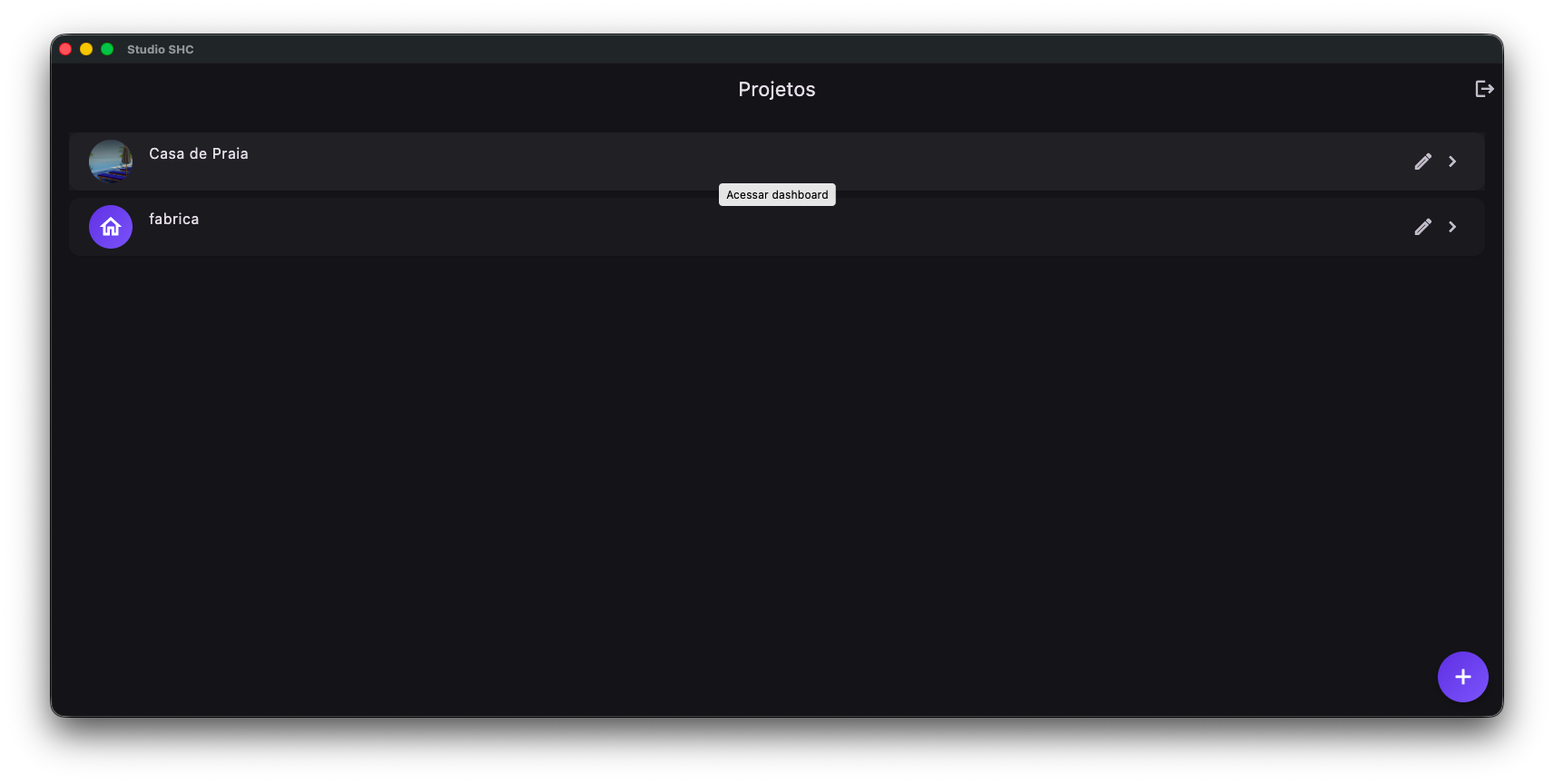 Tela de projetos2